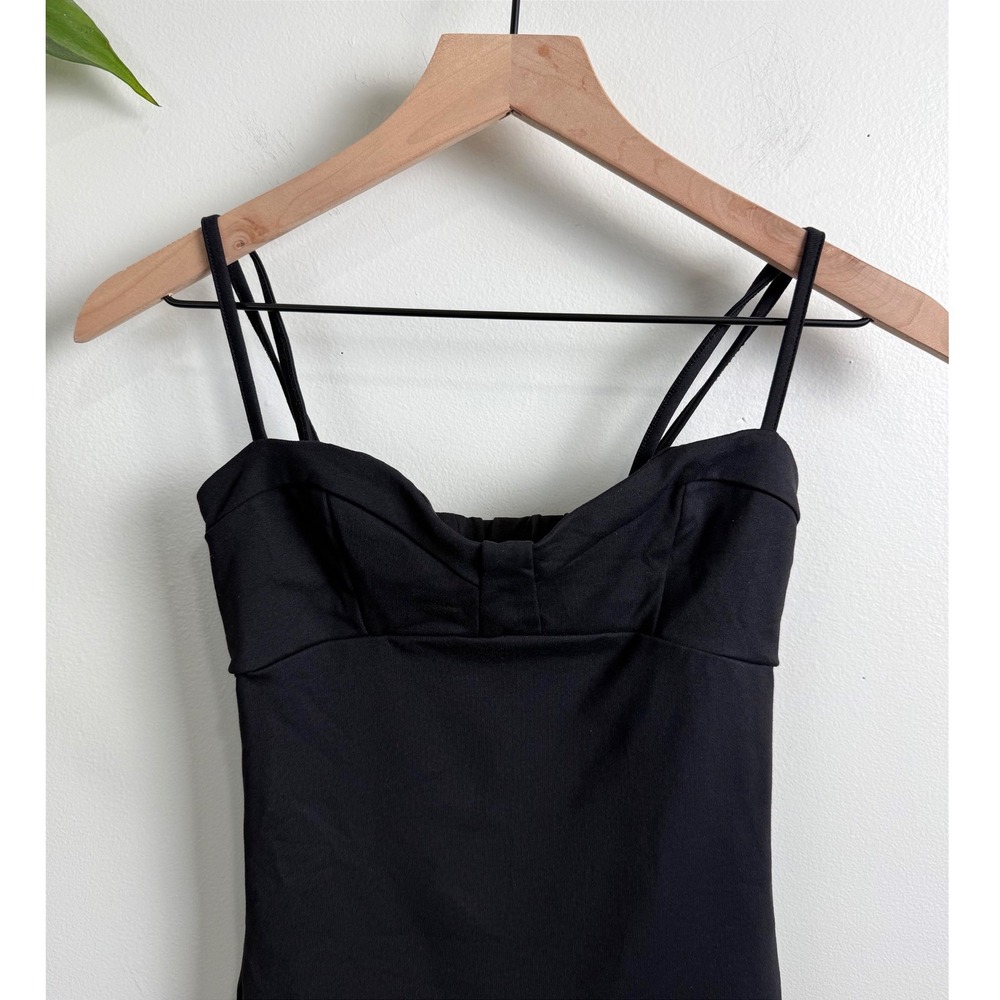 Intimately Free People Black Bodycon Mini Dress Cutout Back Sweetheart Neck XS - Picture 4 of 7